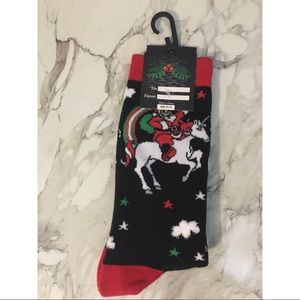 🦄 Santa Riding a Unicorn Socks 🎅🏻